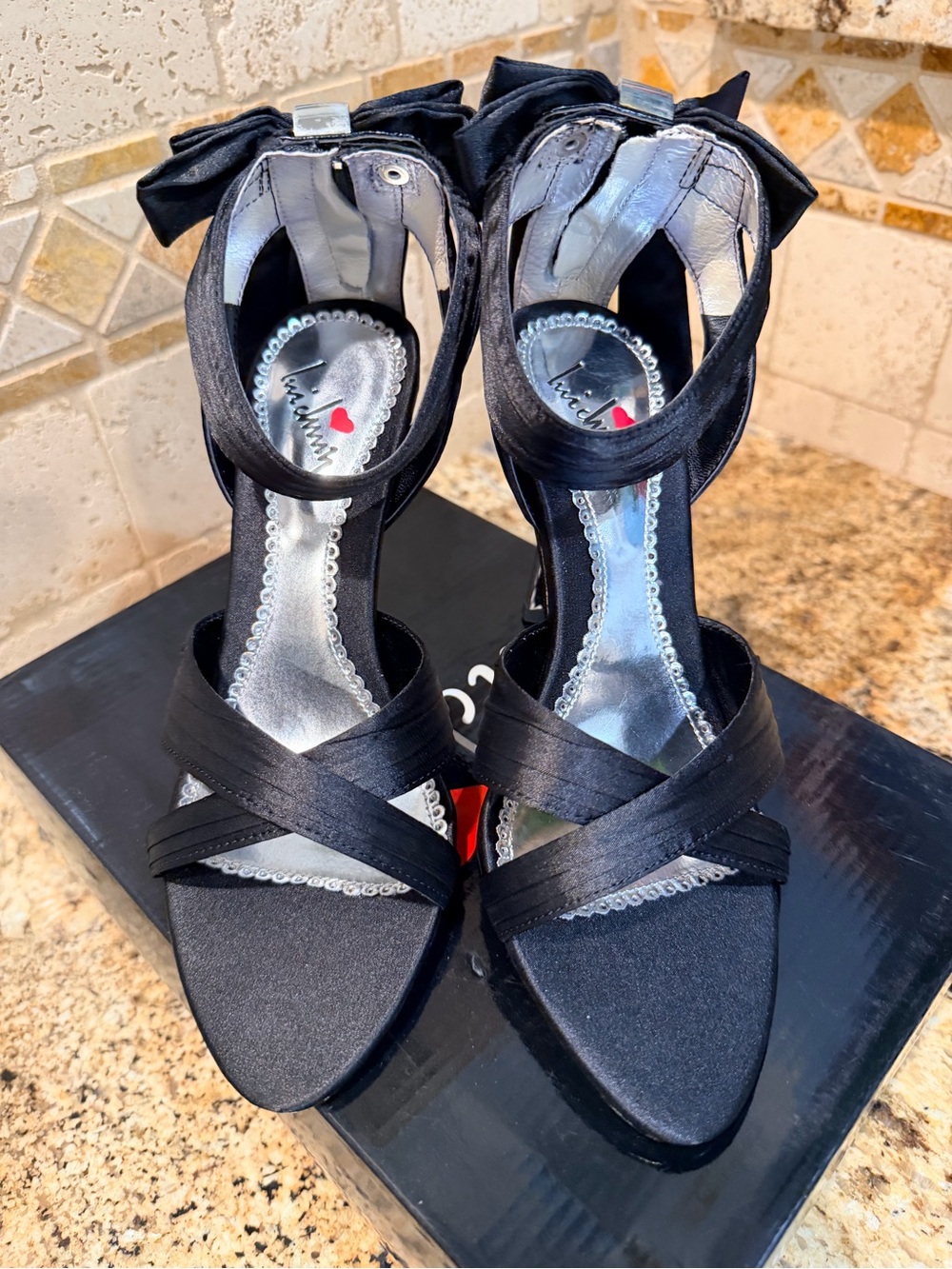 ® New in Box. Duchess Black Satin Women’s Dress Pumps